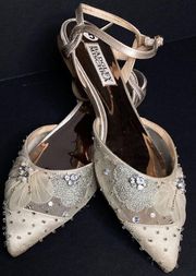 New. Badgley Mischka jeweled shoes. Size 5. Retails $240