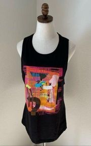 Peloton Muscle Tank Women Large Black Together‎ We Go Far Graphic