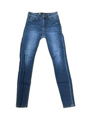 KUT from the Kloth High-Rise Skinny Slim Jeans Distressed Wash Denim Women Sz.2