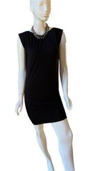 I.N.C. International Concepts top Shoulder zipper black dress size small