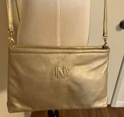 Vintage  Gold Leather Purse Shoulder Bag Crossbody