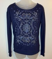 Blue Long Sleeve Sweater Top Size XS