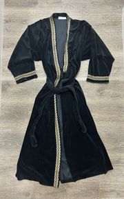 Vintage  Velvet Terry Cloth Robe