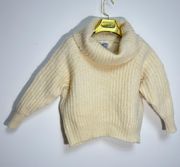 FLOSS Icelandic Pure New Wool Vintage Turtleneck Sweater in Cream  Size Small