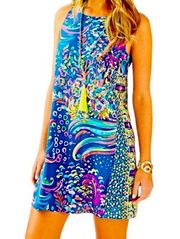 Lilly Pulitzer Jackie Silk Shift Dress in Multi ‘Beach Loot’ Print ⚠️DAMAGED⚠️