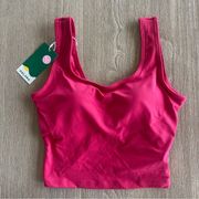 Halara Cross Back Scoop Neck Tank Top in Red Size Small NWT