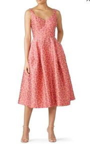 Jill Jill Stuart Pink Floral Jacquard Sweetheart Cocktail Midi Dress Size 0