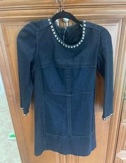 black denim mini dress size 1