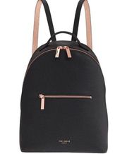 TED BAKER LONDON Womens 100% Bovine Leather Jarvis Rugsack Backpack Black 14"