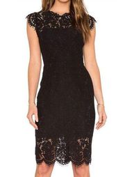 NEW Black Formal Sleeveless Lace Floral Elegant Cocktail Dress S