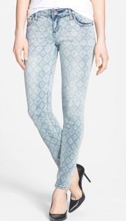 Kut Mia toothpick skinny jeans geometric pattern