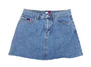 Tommy Jeans Vintage Y2K 2000s Tommy Hilfiger A-line Cutoff Denim Mini Skirt 7