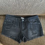 BP NWOT DISTRESSED BLACK DENIM CUT OFF SHORTS