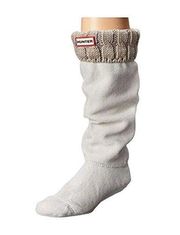 HUNTER ORIGINAL GREY/BEIGE SHORT BOOT CABLE KNIT SOCKS  WOMEN'S MEDIUM 5-7 NEW