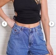 90s Tommy Hilfiger Jean Shorts Vintage Jeans Mini Shorts High Waist size Medium