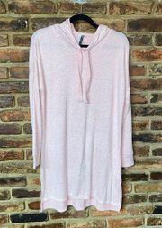 Jaclyn Intimates Pink Burnout Soft Knit Oversized Lounge Hoodie Women's Small