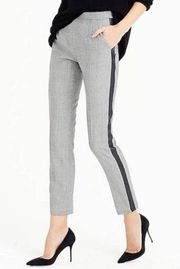 J. CREW Martie Pants Faux Leather Tux Stripe Glen Plaid Style E1579 size 10