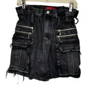 Signature8 Distressed Denim Mini Skirt