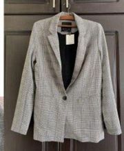 70- NWT BERSHKA Plaid Blazer XS