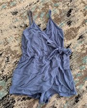 Los Angeles Blue Tie Front Romper!