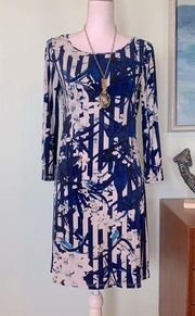 Ivanka Trump Striped Floral Career Dress XS