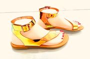 Rouge matellic sandals