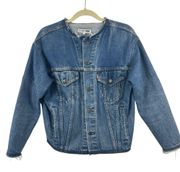 RE/DONE X LEVI’S Small Denim Jacket Blue Jean Re-Make Distressed Washed Trucker