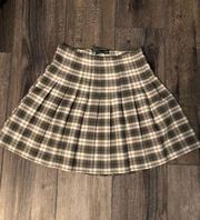 Plaid Pleated Skirt