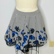 Floral and Dot A Line Skirt with Tulle- Size  6- NWT