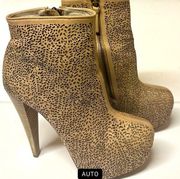 ALICE AND OLIVIA laser cut Paige platform booties size 7.5