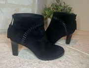 Johnston & Murphy Women Black Suede Ankle Boots - New Size 8