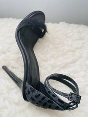 𝅺TIBI Black Wraparound Ankle Strap Sandals Eur 37