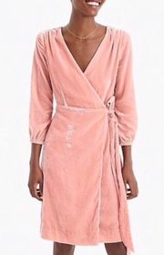 Blush Pink Classic Wrap Dress