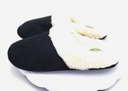 Bolaro By Summer Rio Slippers Womens 10 Black Fleece Lined Round Toe Scuffs New