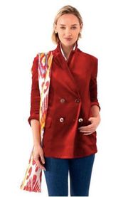 NEW  Designs Red Velvet Holiday Blazer