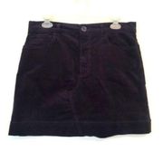 NEW NWT CHELSEA VIOLET Eggplant Plum Purple Corduroy High Waisted Mini Skirt 28