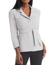 NWT MM Lafleur The Elamis 3/4 Sleeve Belted Jacket in Pewter 16