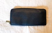 Navy Blue Faux Leather Wallet