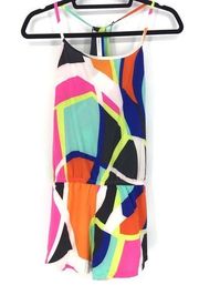 Fabletics Women's Size XS Neema Romper Halter Neck Multicolor Relaxed Fit NEW