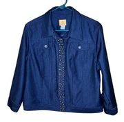 Ruby Rd Jeweled Long Sleeve Jacket 16