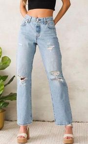 501 High-Rise Straight-Leg Jeans