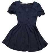 Navy dress perfect for the Holidays!