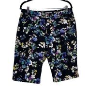 Coldwater Creek shorts sz‎ 6 Bermuda pockets floral