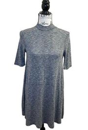 Contempo Casuals Women's Y2K Short Sleeved Gray/Black Sweater Dress SZ S