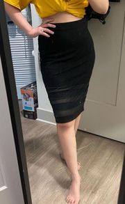 sheer bodycon skirt