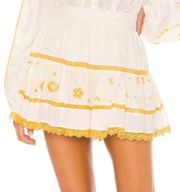 Love Shack Fancy Lace Trim Floral Embroidered Jennings Skirt NWT