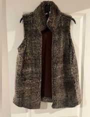 Brown fur vest