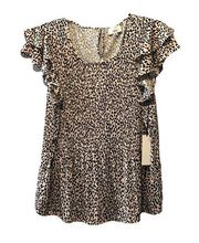 Cute leopard print top XXL only wore a few times.