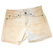 Roxy Button Fly White Wash Jean Shorts Size 26