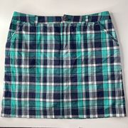 Christopher & Banks cotton and spandex plaid skort. Size 10.  Like new.